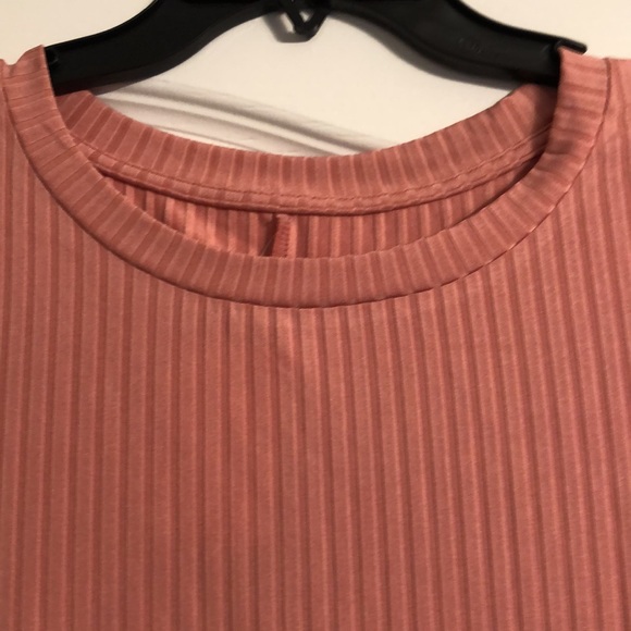 Round Neck Rose Shirt with Leopard Sleeves - Picture 2 of 8